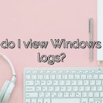 How do I view Windows Error logs?