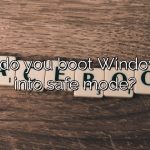 How do you boot Windows 10 into safe mode?