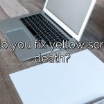 How do you fix yellow screen of death?