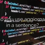 How do you use aggiornamento in a sentence?