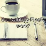 How does abbyy FineReader work?
