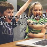 How install Realtek high definition audio driver windows 7?