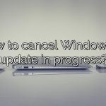 How to cancel Windows 10 update in progress?