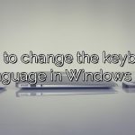 How to change the keyboard language in Windows 11?