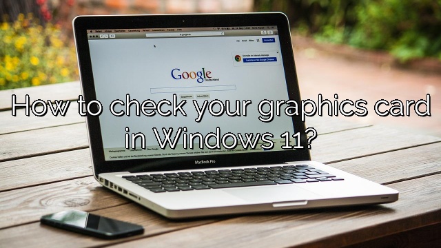 How to check your graphics card in Windows 11?