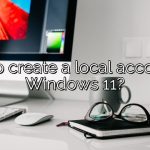How to create a local account on Windows 11?