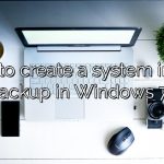 How to create a system image backup in Windows 7?