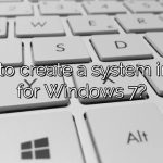 How to create a system image for Windows 7?