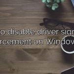 How to disable driver signature enforcement on Windows 7?