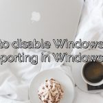 How to disable Windows Error Reporting in Windows 7?