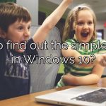 How to find out the simple errors in Windows 10?