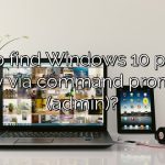 How to find Windows 10 product key via command prompt (admin)?
