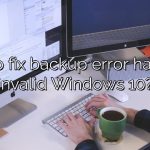 How to fix backup error handle is invalid Windows 10?