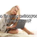 How to fix error 0x80070070 on Windows 10?