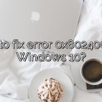 How to fix error 0x80240034 in Windows 10?