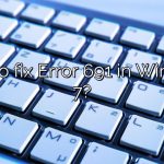 How to fix Error 691 in Windows 7?