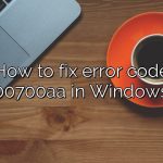 How to fix error code 0x800700aa in Windows 10?