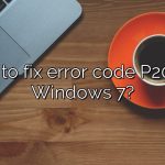 How to fix error code P206 on Windows 7?