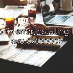 How to fix error installing IKernel exe 0x10000?