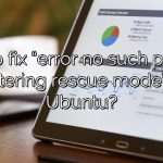 How to fix “error no such partition entering rescue mode” in Ubuntu?