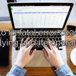 How to fix fatal error c0000034 applying update operation?
