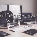 How to fix high memory usage in Windows 11?