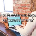How to fix Internet Explorer appcrash errors?