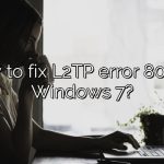How to fix L2TP error 800 on Windows 7?