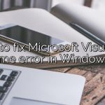 How to fix Microsoft Visual C++ runtime error in Windows 10?