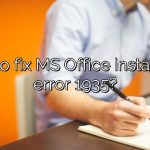 How to fix MS Office installation error 1935?