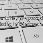 How to fix msvcp100.dll is missing in Windows 10?