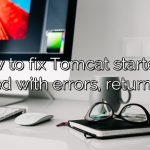 How to fix Tomcat started / stopped with errors, return code?