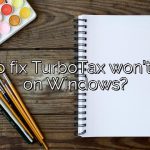 How to fix TurboTax won't install on Windows?