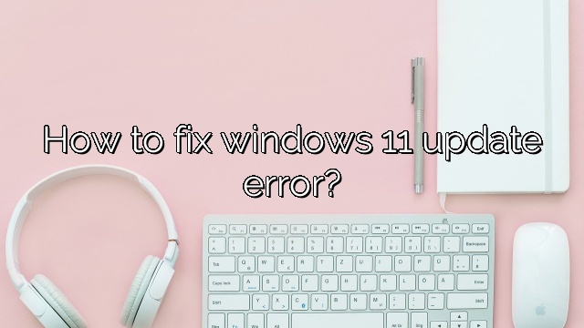 How to fix windows 11 update error?