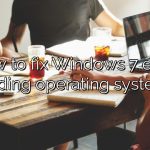 How to fix Windows 7 error loading operating system?