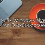 How to fix Windows Live Mail error ID 0x800ccc0e?