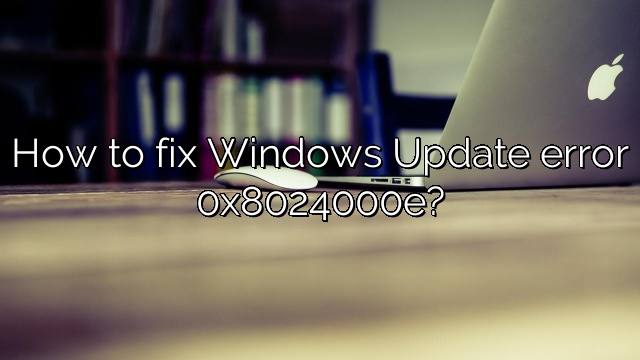 How to fix Windows Update error 0x8024000e?
