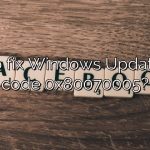 How to fix Windows Update error code 0x80070005?