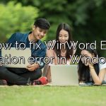 How to fix WinWord Exe application error in Windows 10?