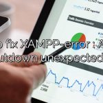 How to fix XAMPP-error : Apache shutdown unexpectedly?