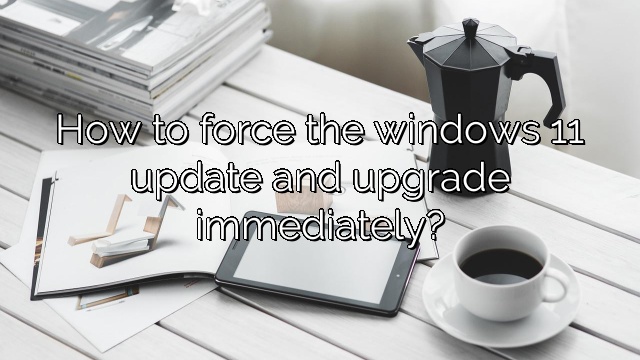 How to force the windows 11 update and upgrade immediately?