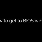 How to get to BIOS win 11?