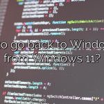 How to go back to Windows 10 from Windows 11?