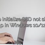 How to initialize SSD not showing up in Windows 10/11?