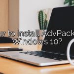 How to install AdvPack on Windows 10?