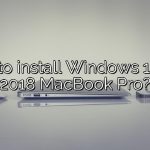 How to install Windows 11 on a 2018 MacBook Pro?