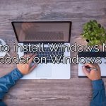 How to install Windows Media Encoder on Windows 10?