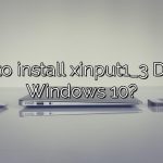 How to install xinput1_3 DLL on Windows 10?