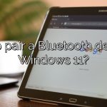 How to pair a Bluetooth device to Windows 11?