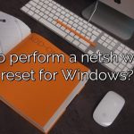How to perform a netsh winsock reset for Windows?